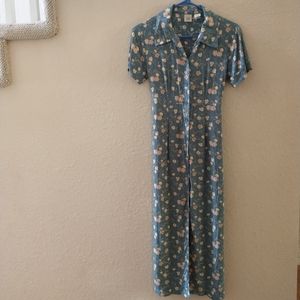 Vintage Style Gap Midi Tie Shirtdress